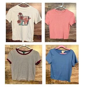 Bundle of 4 Tops!  MTV, American Eagle, Forever 21, Live in the Moment, Size S